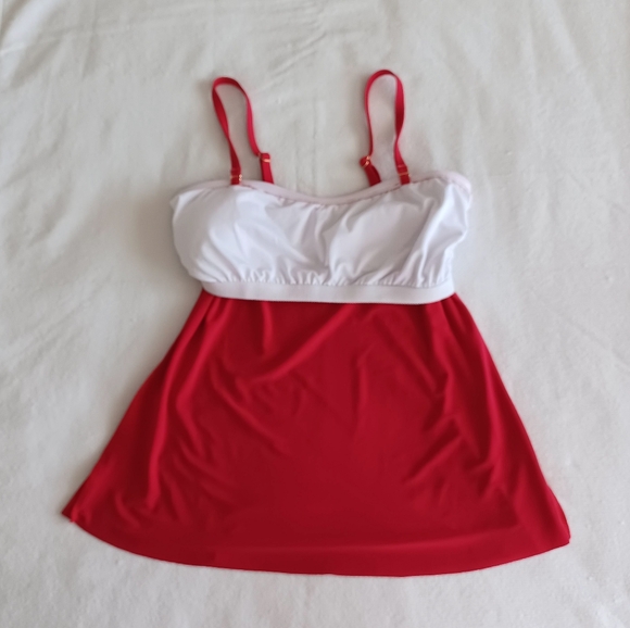 Venus Classic Bandeau Red Tankini Top, Size 6 - Picture 11 of 13